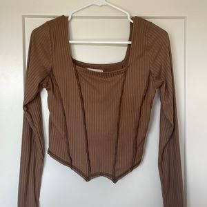 Long sleeve corset top